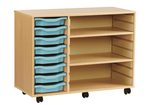 6 Tray Unit With 2 Adjustable Shelves