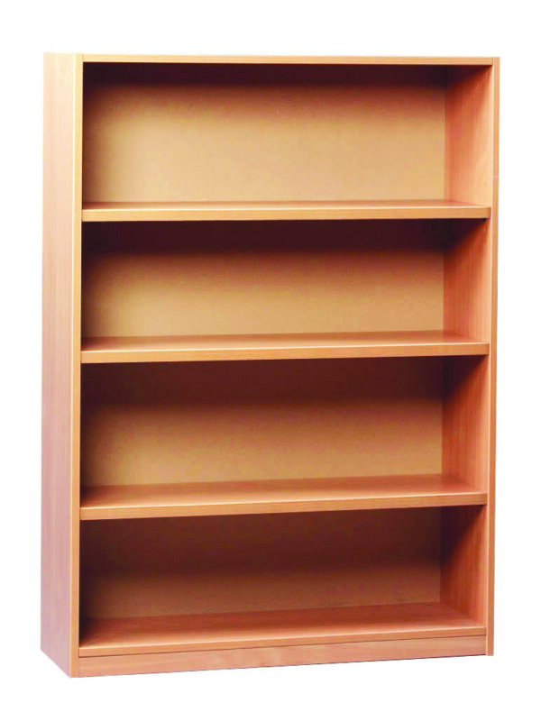 Bookcase With 1 Fixed & 2 Adjustable Shelves - H1250mm