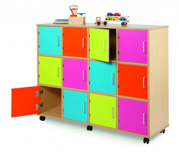 Maple Range Locker Unit With 12 Compartments