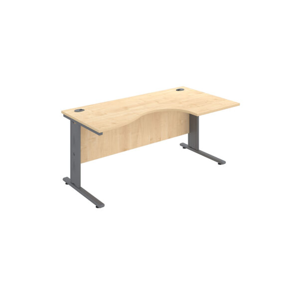 Sienna Executive Wire Managed Compact S Shape Desk