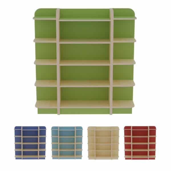Creative Library Bookcase Set With Left & Right Hand Curved Ends