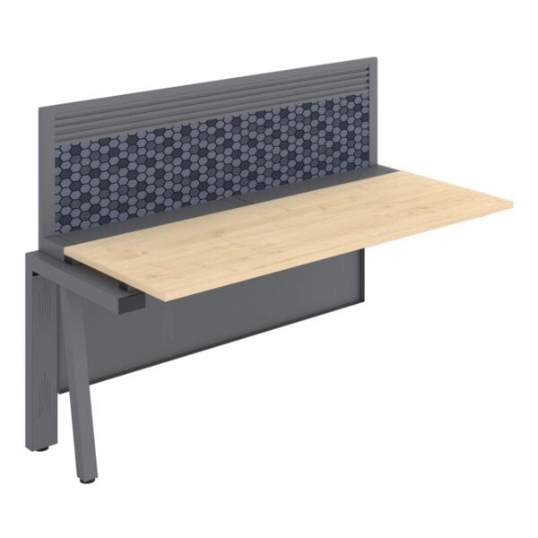 Sienna Evolve Single Add-On Bench Desk With Cable Tray, Modesty Panel & Screen
