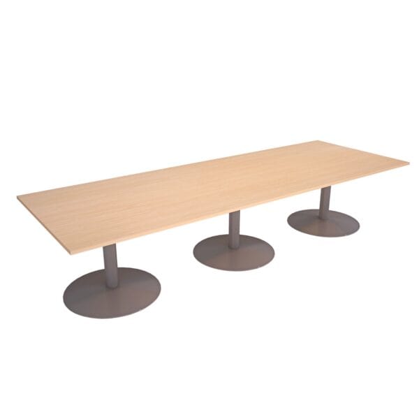 Rectangular Trumpet Base Boardroom Table