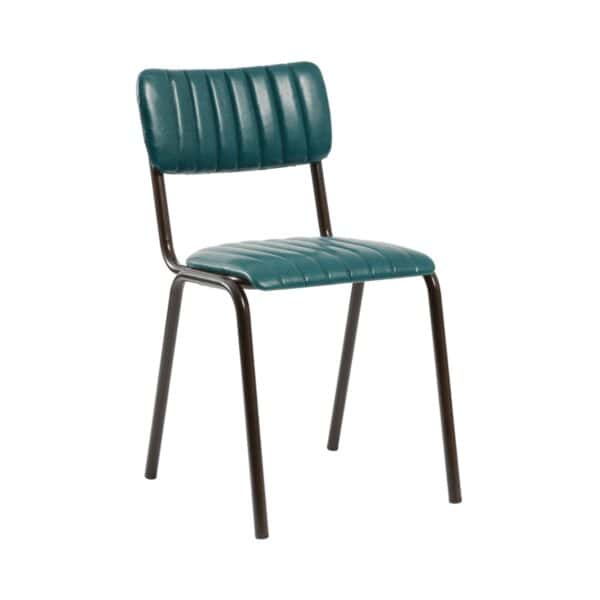 Vintage Leather Core Stacking Chair